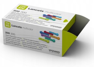Ypsomed MYLIFE lancety kolorowe 30G 200 sztuk