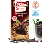 Czekolada gorzka z kawą bez dodatku cukru i bez glutenu 75g TORRAS
