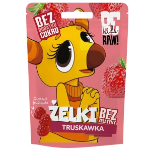 Żelki TRUSKAWKA bez dodatku cukru 35 g BeRAW! Kids