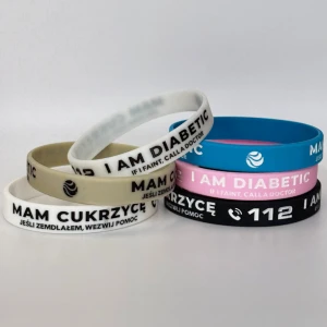 Opaska silikonowa L "Mam Cukrzycę" / "I am Diabetic" 