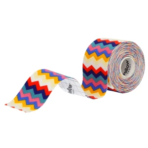 Taśma do kinesiotapingu yellowTAPE - kolorowy zygzak, 5cm x 5m