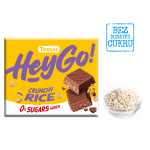 Czekolada mleczna crunchy z chrupiącym ryżem  bez dodatku cukru 60g Torras HeyGo!