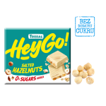 Czekolada biała z orzechami laskowymi i solą morską bez dodatku cukru 60g Torras HeyGo!
