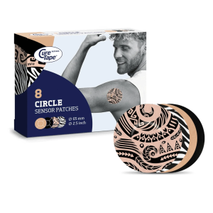 Okrągłe Plastry ochronne na sensor CGM do monitorowania glikemii CureTape Sensor Patches Circle MIX, 8 szt.
