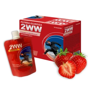 Płynna glukoza 2WW o smaku truskawkowym - 24 ml - 10 saszetek