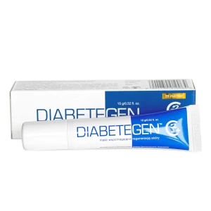 DIABETEGEN 15g ze złotem, maść wspomagająca regenerację skóry po wkłuciach