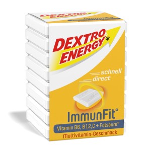 Glukoza Dextro Energy ImmunFit o smaku multiwitaminy 46g - 8 pastylek