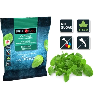 CUKIERKI EUKALIPTUSOWO-MIĘTOWE ZE STEWIĄ PURE&GOOD 50G